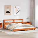 sengeramme uden madras 180x200 cm massivt fyrretræ gyldenbrun