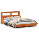 sengeramme uden madras 160x200 cm massivt fyrretræ gyldenbrun
