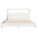 sengeramme uden madras 150x200 cm massivt fyrretræ hvid