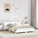 sengeramme uden madras 150x200 cm massivt fyrretræ hvid