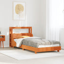 sengeramme uden madras 100x200 cm massivt fyrretræ gyldenbrun