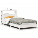 sengeramme uden madras 90x200 cm massivt fyrretræ hvid