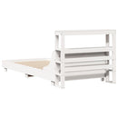 sengeramme uden madras 90x200 cm massivt fyrretræ hvid