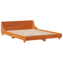 sengeramme uden madras 140x190 cm massivt fyrretræ gyldenbrun