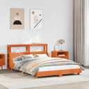 sengeramme uden madras 140x190 cm massivt fyrretræ gyldenbrun