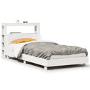 sengeramme uden madras 90x190 cm massivt fyrretræ hvid