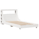 sengeramme uden madras 90x190 cm massivt fyrretræ hvid