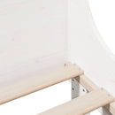 sengeramme uden madras 90x190 cm massivt fyrretræ hvid