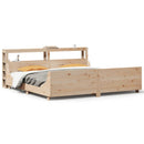 sengeramme uden madras 200x200 cm massivt fyrretræ