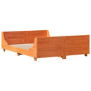 sengeramme uden madras 120x200 cm massivt fyrretræ gyldenbrun