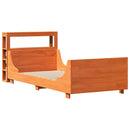 sengeramme uden madras 100x200 cm massivt fyrretræ gyldenbrun