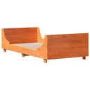 sengeramme uden madras 100x200 cm massivt fyrretræ gyldenbrun
