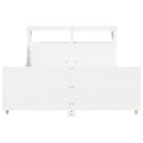 sengeramme uden madras 140x190 cm massivt fyrretræ hvid