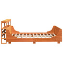 sengeramme uden madras 140x190 cm massivt fyrretræ gyldenbrun