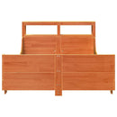 sengeramme uden madras 135x190 cm massivt fyrretræ brun