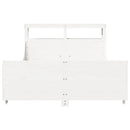 sengeramme uden madras 120x190 cm massivt fyrretræ hvid