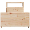 sengeramme uden madras 75x190 cm massivt fyrretræ