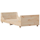 sengeramme uden madras 75x190 cm massivt fyrretræ