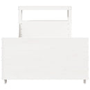 sengeramme uden madras 75x190 cm massivt fyrretræ hvid