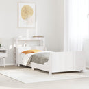 sengeramme uden madras 75x190 cm massivt fyrretræ hvid