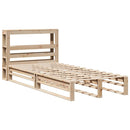 sengeramme uden madras 90x200 cm massivt fyrretræ