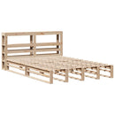 sengeramme uden madras 120x200 cm massivt fyrretræ