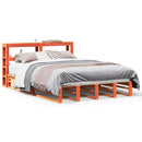 sengeramme uden madras 140x200 cm massivt fyr gyldenbrun