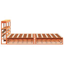 sengeramme uden madras 150x200 cm massivt fyrretræ gyldenbrun