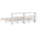 sengeramme uden madras 180x200 cm massivt fyrretræ hvid