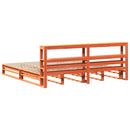 sengeramme uden madras 180x200 cm massivt fyrretræ gyldenbrun