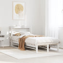 sengeramme uden madras 75x190 cm massivt fyrretræ hvid