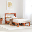 sengeramme uden madras 75x190 cm massivt fyrretræ gyldenbrun
