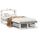 sengeramme uden madras 90x190 cm massivt fyrretræ hvid