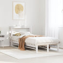 sengeramme uden madras 90x190 cm massivt fyrretræ hvid