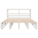 sengeramme uden madras 120x190 cm massivt fyrretræ hvid