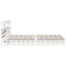sengeramme uden madras 120x190 cm massivt fyrretræ hvid