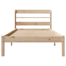 sengeramme uden madras 75x190 cm massivt fyrretræ