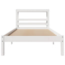 sengeramme uden madras 75x190 cm massivt fyrretræ hvid