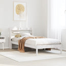 sengeramme uden madras 90x190 cm massivt fyrretræ hvid