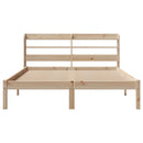 sengeramme uden madras 135x190 cm massivt fyrretræ hvid
