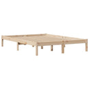sengeramme uden madras 135x190 cm massivt fyrretræ hvid