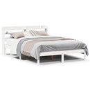 sengeramme uden madras 135x190 cm massivt fyrretræ hvid