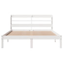 sengeramme uden madras 135x190 cm massivt fyrretræ hvid