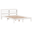 sengeramme uden madras 140x190 cm massivt fyrretræ hvid