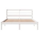 sengeramme uden madras 140x190 cm massivt fyrretræ hvid