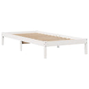 sengeramme uden madras 90x200 cm massivt fyrretræ hvid