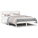 sengeramme uden madras 120x200 cm massivt fyrretræ hvid