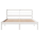 sengeramme uden madras 120x200 cm massivt fyrretræ hvid