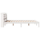 sengeramme uden madras 150x200 cm massivt fyrretræ hvid
