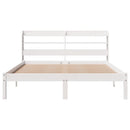sengeramme uden madras 160x200 cm massivt fyrretræ hvid